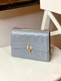 Gray Quilted Crossbody Purse