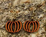 Painted Wood Pumpkin and Ghost Earrings