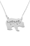 Mama Bear Necklace in Silver