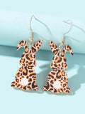 Leopard Acrylic Bunny Earrings