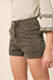 Listicle Charcoal Twill Shorts