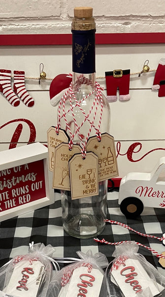 Christmas Wine Gift Tags (Set of 4)