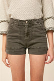 Listicle Charcoal Twill Shorts