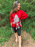 Red Dalmatian Christmas Tree Sweatshirt