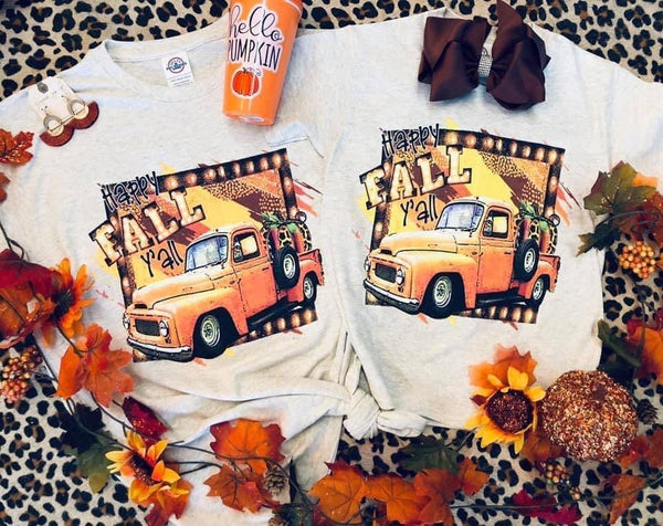 Fall Y’all Orange Farm Truck Tee