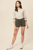 Listicle Charcoal Twill Shorts