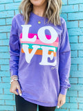 Love Stripes Long Sleeve Tee