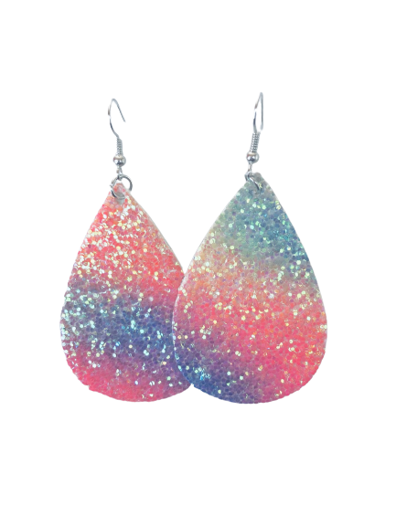 Multicolored Water Drop Earrings