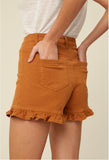 Butterscotch Ruffle Hem Denim Shorts