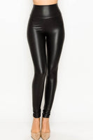 Faux Leather High Waist Skinny Leggings