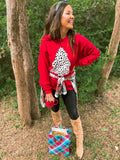 Red Dalmatian Christmas Tree Sweatshirt